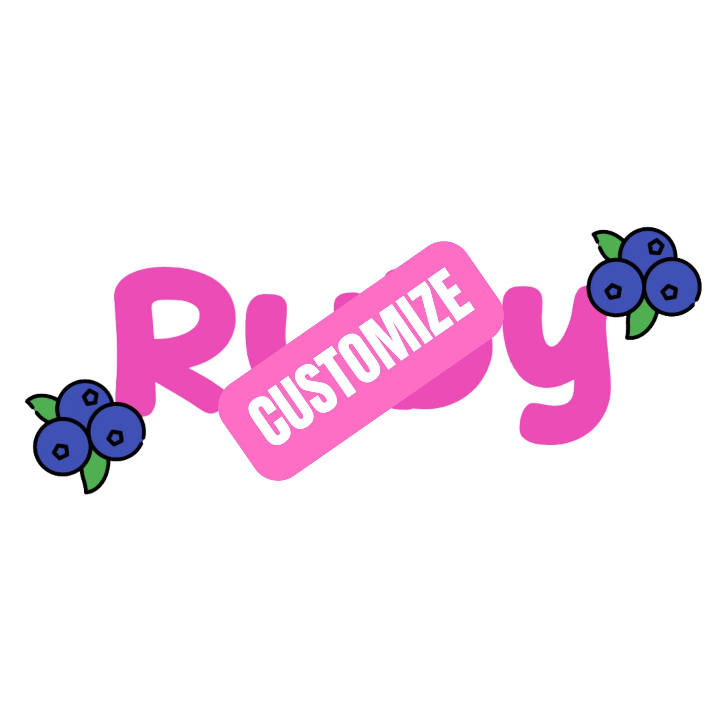 custom name with blueberries onesie
