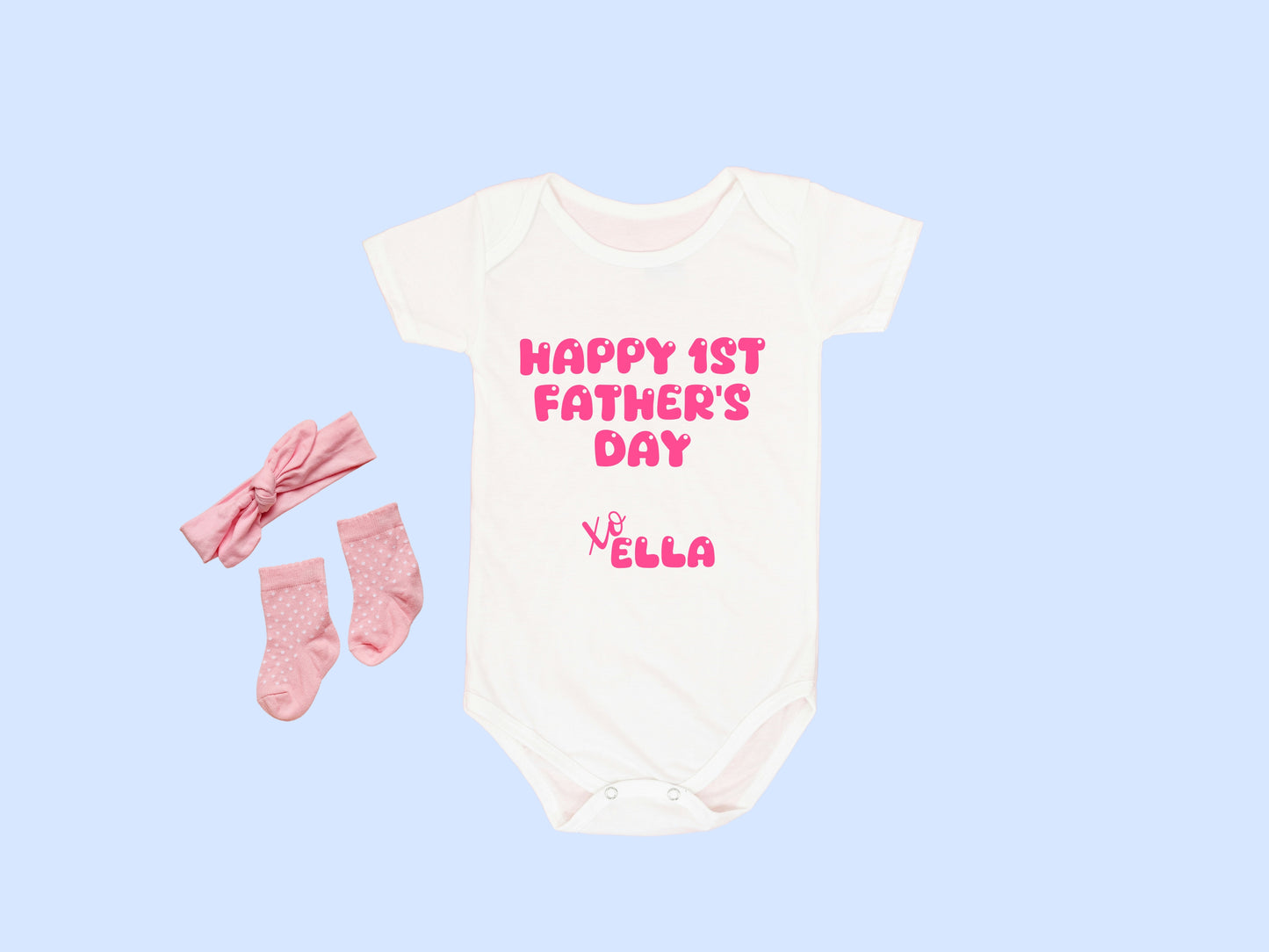 custom happy first father's day onesie