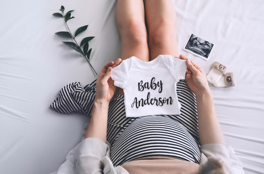 custom baby announcement onesie