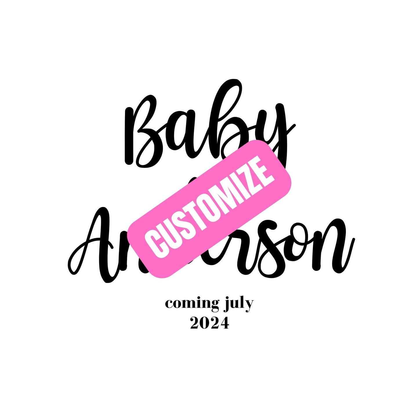 custom baby announcement with date onesie