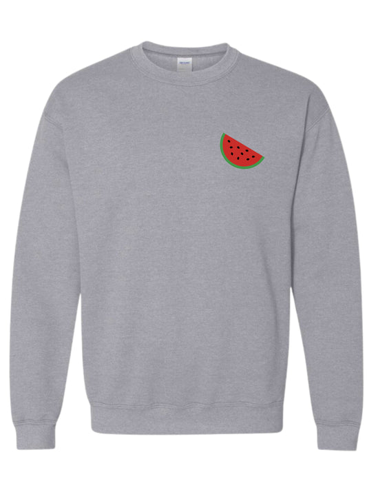 watermelon adult crewneck sweatshirt