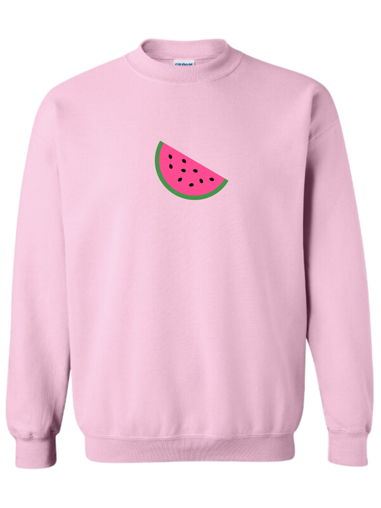 watermelon adult crewneck sweatshirt