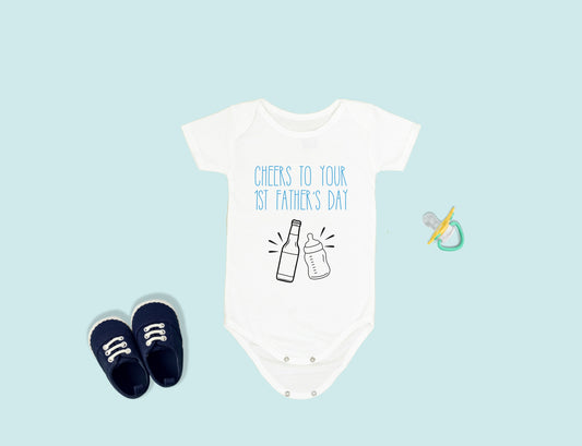 cheers to your first father's day onesie