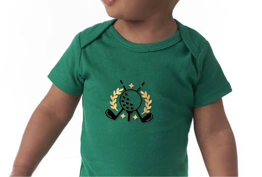 golf ball crest onesie