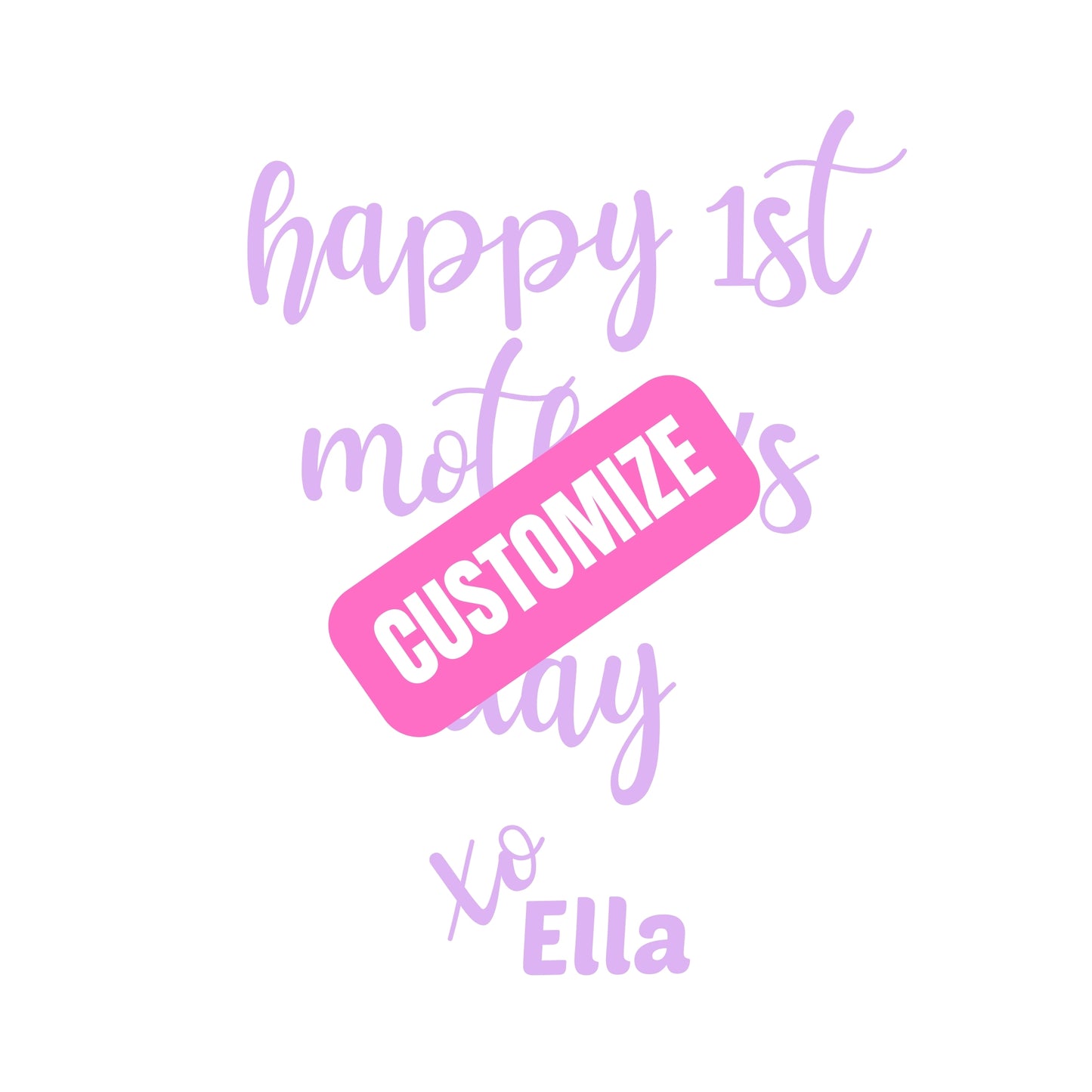 custom happy first mother's day